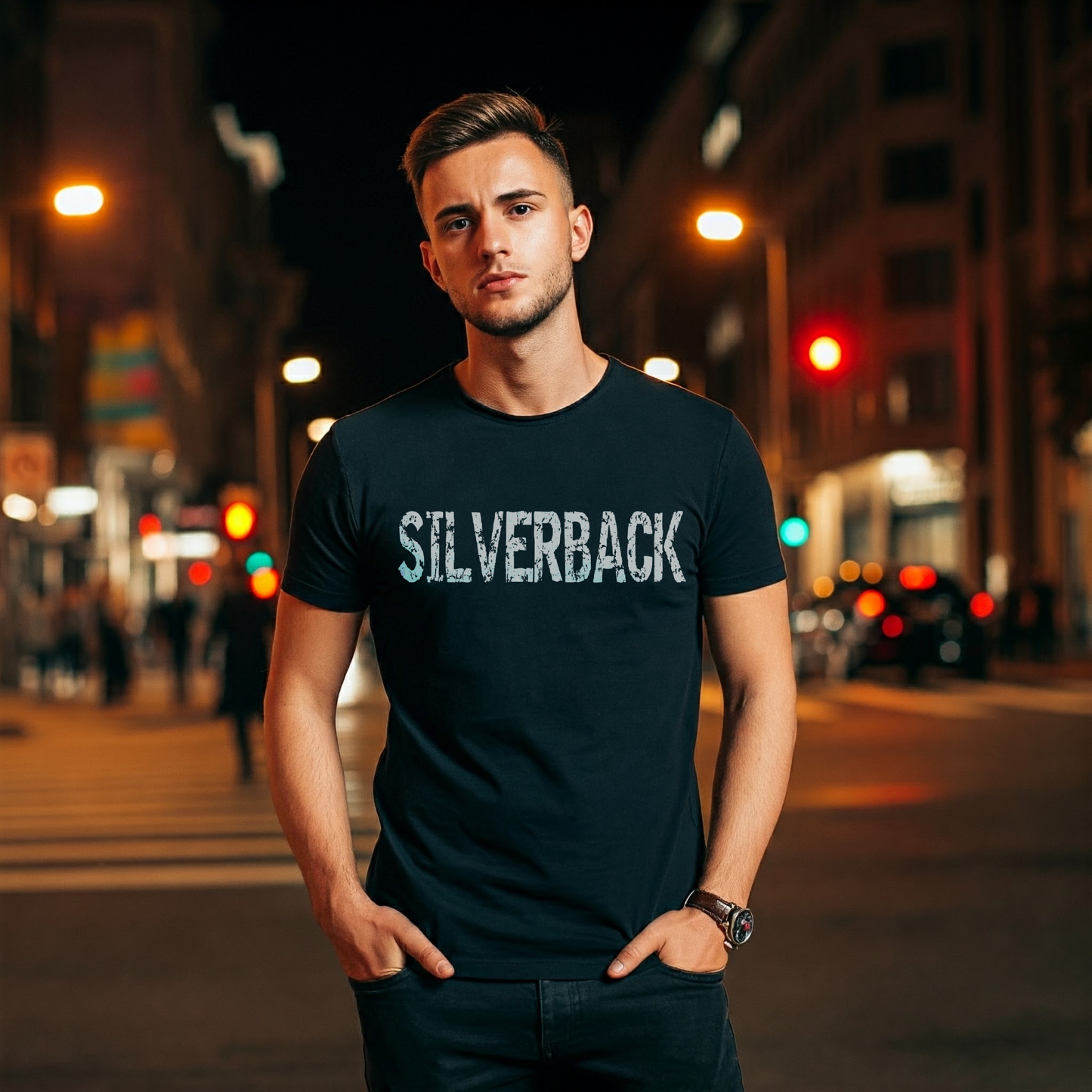 Silverback White Lettering