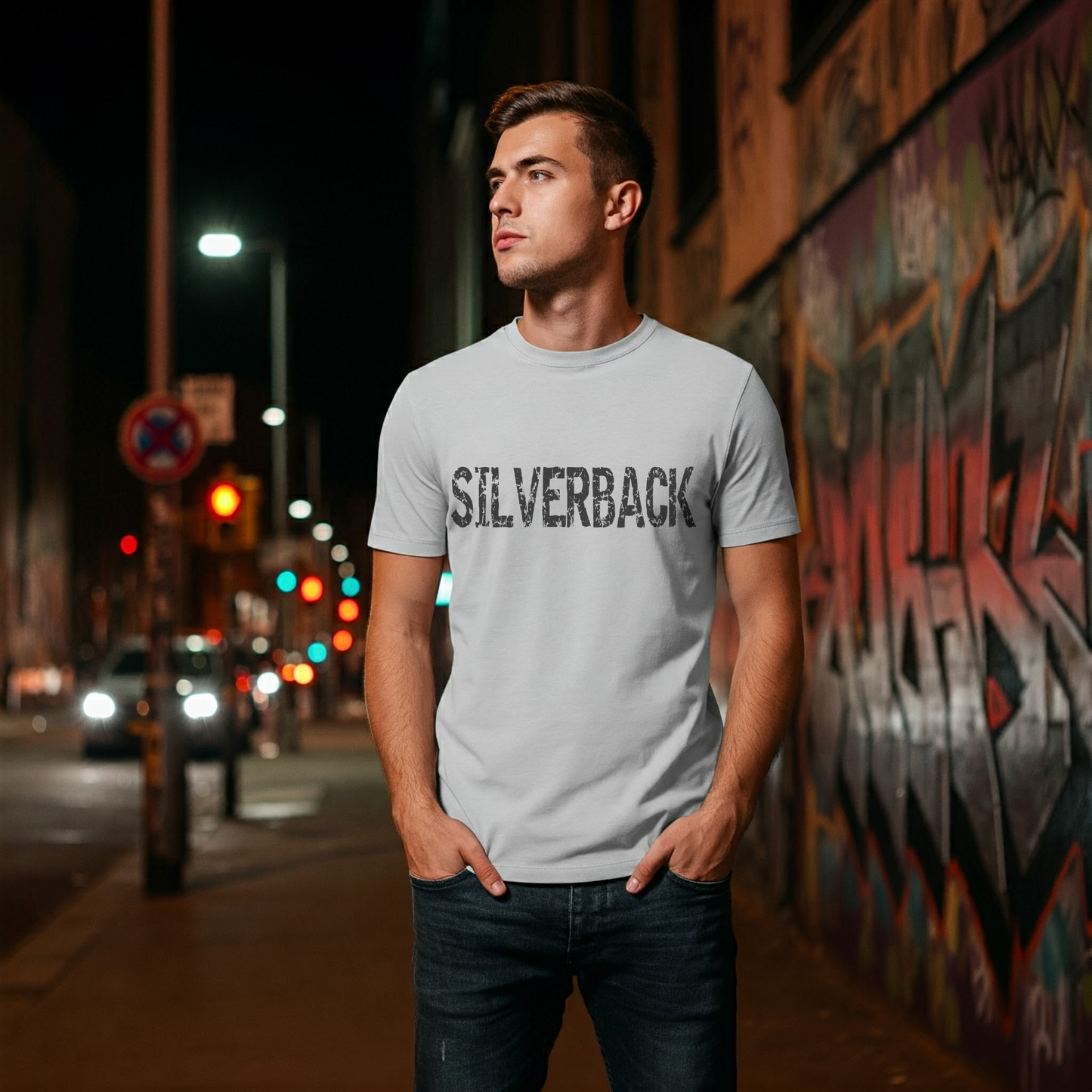 Silverback Black on White Lettering