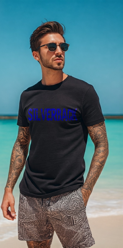 Silverback Blue Lettering